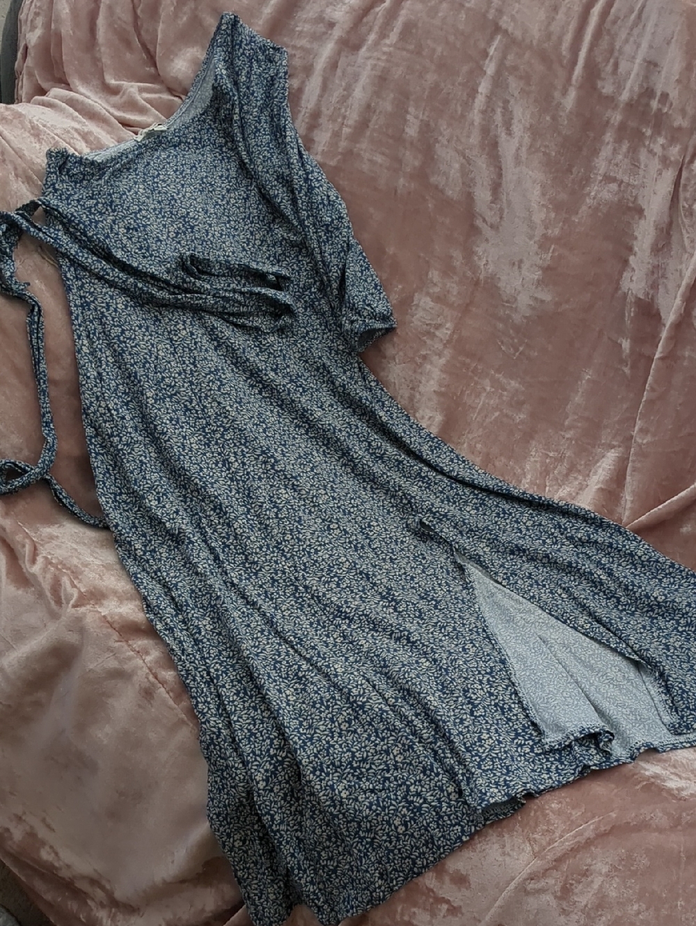 American Eagle Outfitters Navy Floral One-Shoulder Dress